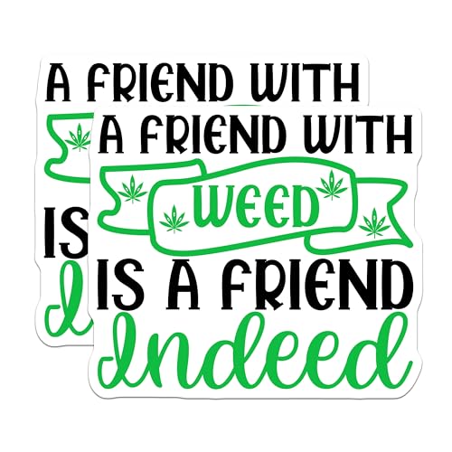 (2 Pack) Weed Friend Magnets - Marijuana Design - Cannabis Lover - Funny Weed Saying - Friends Support - Weed Decoration - 5" On Longest Side - for Cars, Fridges, Toolboxes - Made in USA - MAG7289