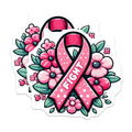 (2 Pack) Breast Cancer Awareness Magnets - Pink Ribbon Flowers - Fight Cancer Supporter - 5" On Longest Side - Premium Magnet - for Cars, Refrigerators, Toolboxes, Lockers - Made in USA - MAG16861