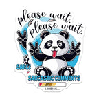 (2 Pack) Please Wait Magnets - Sarcastic Comments Loading - Humorous Panda Refrigerator Magnets - Funny Fridge - 5" On Longest Side - for Cars, Fridges, Toolboxes - Made in USA - MAG4374