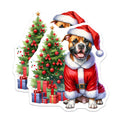 (2 Pack) Christmas Santa Dog Magnets - Festive Pet Decor - Holiday Refrigerator Accessory - 5 Inches On Longest Side - Thick Durable Magnet - Made in USA - MAG26054
