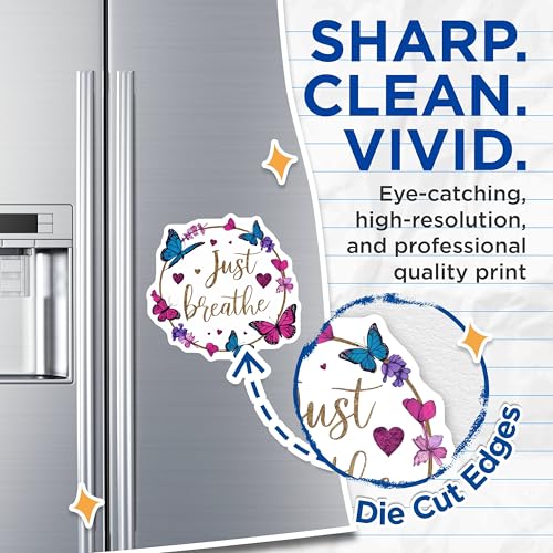 (2 Pack) Just Breathe Magnets Magnets - Inspirational Quote - Positive Affirmation - 5" On Longest Side - Made in USA - Sticks to Refrigerators & Metal Surfaces - MAG8935