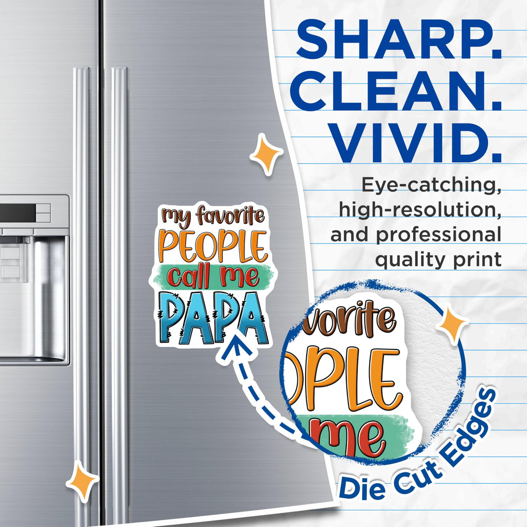 (2 Pack) My Favorite People Call Me Papa Magnets - 5" On Longest Side - for Cars, Fridges, Toolboxes - Made in USA - MAG7494