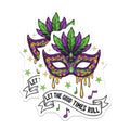 (2 Pack) Mardi Gras Mask Magnets - Let The Good Times Roll - Festive Refrigerator Decor - 5" On Longest Side - Premium Magnet - for Cars, Refrigerators, Toolboxes, Lockers - Made in USA - MAG15119