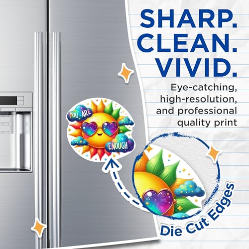 (2 Packs) You are Enough Magnets - Positive Inspiring Motivational Magnets - 5 Inches On Longest Side - Premium Magnet - for Fridges, Toolboxes, Cars - Made in USA - MAG2332