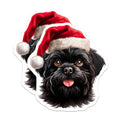 (2 Pack) Santa Dog Magnets - Christmas Brussels Griffon - Festive Pet Lover Decor - 5 Inches On Longest Side - Thick Durable Magnet - Made in USA - MAG25215