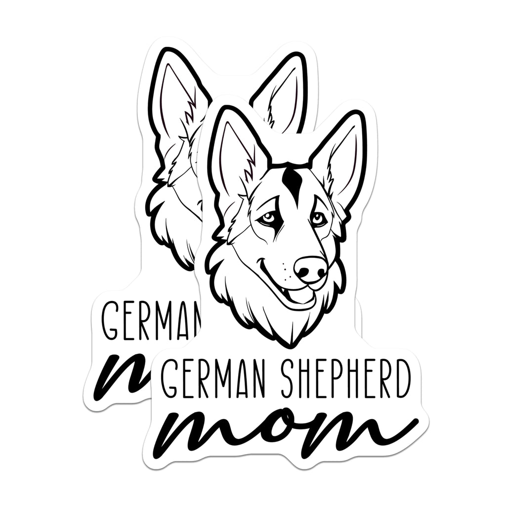 (2 Pack) German Shepherd Mom Magnets - Dog Lover Fridge Decor - GSD Parent Appliance Art - Canine Enthusiast - 5 Inches On Longest Side - Thick Durable Magnet - Made in USA - MAG27059