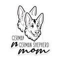 (2 Pack) German Shepherd Mom Magnets - Dog Lover Fridge Decor - GSD Parent Appliance Art - Canine Enthusiast - 5 Inches On Longest Side - Thick Durable Magnet - Made in USA - MAG27059