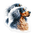(2 Pack) Gordon Setter Dog Magnets - Pet Lover Fridge Decor - Animal Breed Art - 5 Inches On Longest Side - Thick Durable Magnet - Made in USA - MAG38523