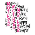 (3 Pack) Amazing Mother Decals - Loving Strong - Happy Beautiful Graceful - 3 Inches On Longest Side - Easy Peel & Apply - Made in USA - 3MCS4012