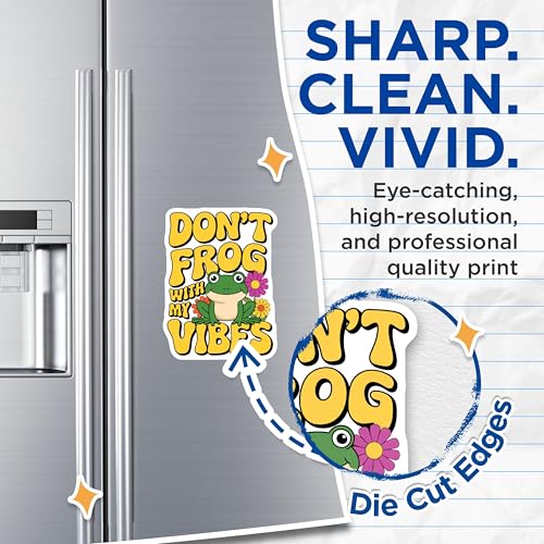 (2 Pack) DonÃ¢â‚¬â„¢t Frog with My Vibes Magnets - Funny Frog Magnets - Colorful Frogs Home - 5" On Longest Side - for Cars, Fridges, Toolboxes - Made in USA - MAG3771