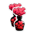 (2 Pack) Love Potion Magnets - Romantic Heart Bottle Art - Valentines Day Decor - Emotional Display - 5 Inches On Longest Side - Thick Durable Magnet - Made in USA - MAG22964