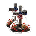 (2 Pack) Memorial Day Magnets - Remembrance Day - Military Grave - Lest We Forget - 5" On Longest Side - Premium Magnet - for Cars, Refrigerators, Toolboxes, Lockers - Made in USA - MAG14783