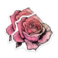 (2 Pack) Pink Rose Magnets - Floral Kitchen Decor - Botanical Art Fridge Magnet for Women - Aesthetic Locker Accents - 5 Inches On Longest Side - Thick Durable Magnet - Made in USA - MAG36569