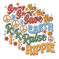 (3 Pack) Save Earth Raise Hippie Decals - Retro Laptop Decal - Hippie Peace Sign - 3 Inches On Longest Side - Easy Peel & Apply - Made in USA - 3MCS1745