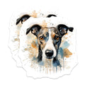 (2 Pack) Watercolor Sighthound Magnets - Dog Lover Pet Art - Artistic Animal Fridge Decor - 5 Inches On Longest Side - Thick Durable Magnet - Made in USA - MAG26565