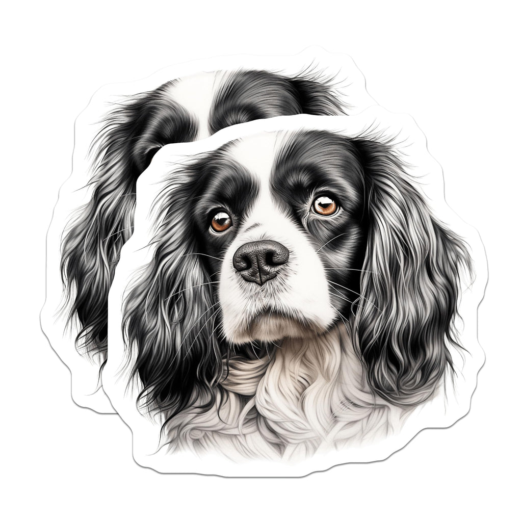 (2 Pack) Cavalier King Charles Spaniel Magnets - Dog Breed Lover Art Decor - Pet Animal Fridge Locker Magnets - 5 Inches On Longest Side - Thick Durable Magnet - Made in USA - MAG25848