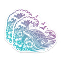 (2 Pack) Sea Turtle Magnets - Ocean Wave Decor - Tropical Beach Aesthetic Fridge Accent - 5 Inches On Longest Side - Thick Durable Magnet - Made in USA - MAG37881