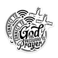 (2 Pack) Connect to God Magnets - Password Prayer Religious Decor - Christian Faith Spiritual Reminder Fridge Art - 5 Inches On Longest Side - Thick Durable Magnet - Made in USA - MAG19583