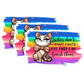 (3 Pack) Sassy Cat Decals - Ladies Dont Start Fights Quote - Laptop Decal - 3 Inches On Longest Side - Easy Peel & Apply - Made in USA - 3MCS4430