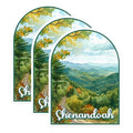 (3 Pack) Shenandoah Decals - National Park Decal - Laptop Decal - 3 Inches On Longest Side - Easy Peel & Apply - Made in USA - 3MCS0425