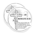 (2 Pack) Romans 8 18 Magnets - Christian Verse - Religious Inspiration - 5" On Longest Side - Premium Magnet - for Cars, Refrigerators, Toolboxes, Lockers - Made in USA - MAG15057