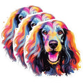 (3 Pack) Cocker Spaniel Decals - Colorful Dog Decals - Pet Lover Decal - 3 Inches On Longest Side - Easy Peel & Apply - Made in USA - 3MCS0617