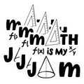 (3 Pack) Math is My Jam Decals - Funny Math Sticker - Math Lover Decal - 3 Inches On Longest Side - Easy Peel & Apply - Made in USA - 3MCS4509