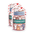(2 Pack) Fun Cat DÃƒÂ©cor Magnet - 5" On Longest Side - Sticks to Smooth Flat Surfaces - Made in USA - MAG9609