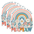 (3 Pack) Mamaw Decals - Floral Rainbow - Laptop Decals - 3 Inches On Longest Side - Easy Peel & Apply - Made in USA - 3MCS6941