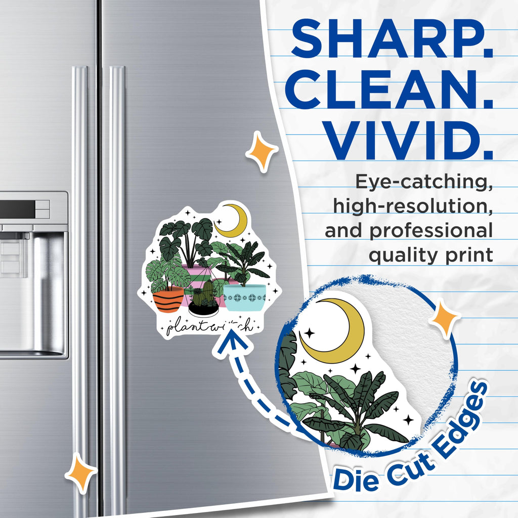 (2 Pack) Plant Witch Magnets - Plants Lover Decor - Home Garden Decoration - 5" On Longest Side - Premium Magnet - for Cars, Refrigerators, Toolboxes, Lockers - Made in USA - MAG17782