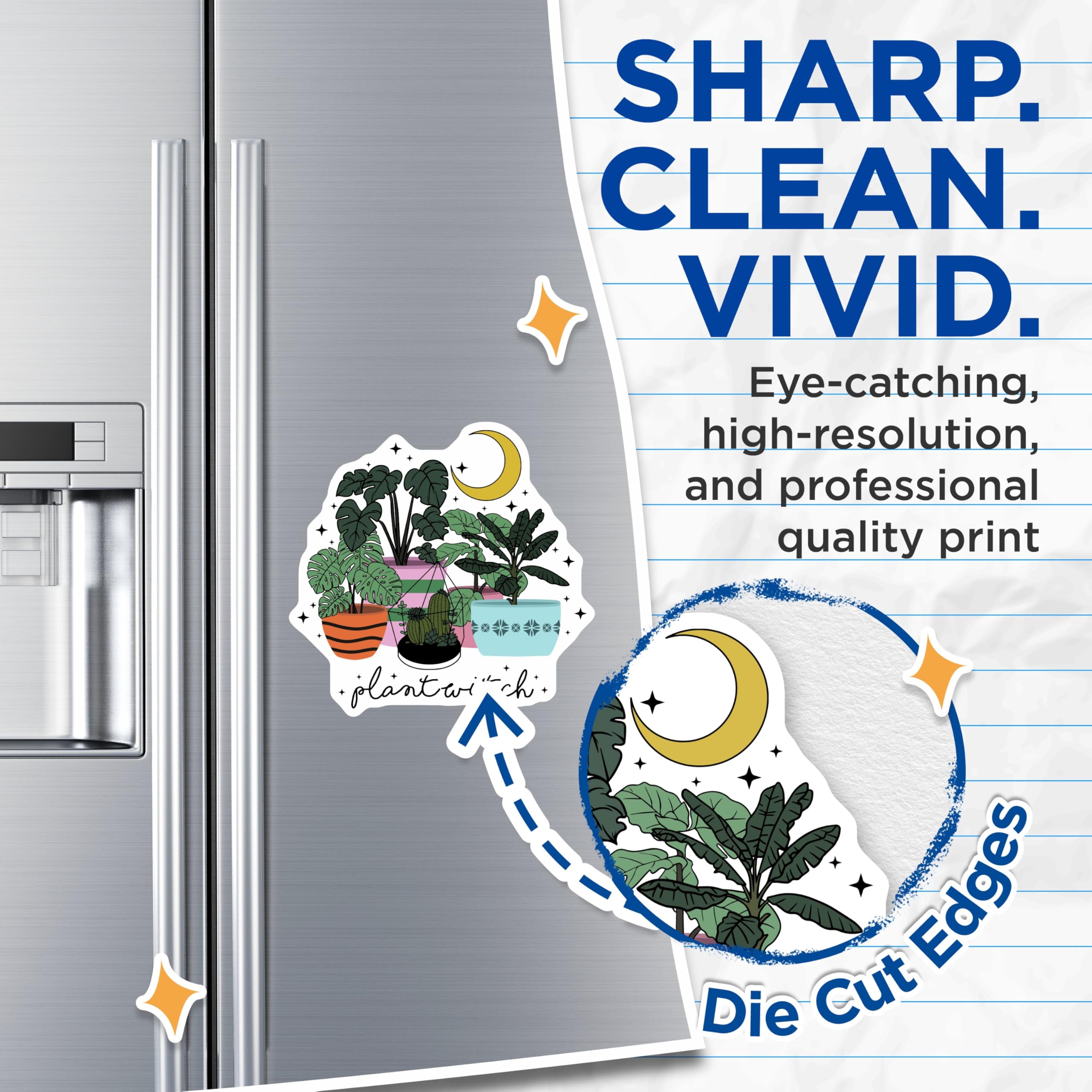 (2 Pack) Plant Witch Magnets - Plants Lover Decor - Home Garden Decoration - 5" On Longest Side - Premium Magnet - for Cars, Refrigerators, Toolboxes, Lockers - Made in USA - MAG17782