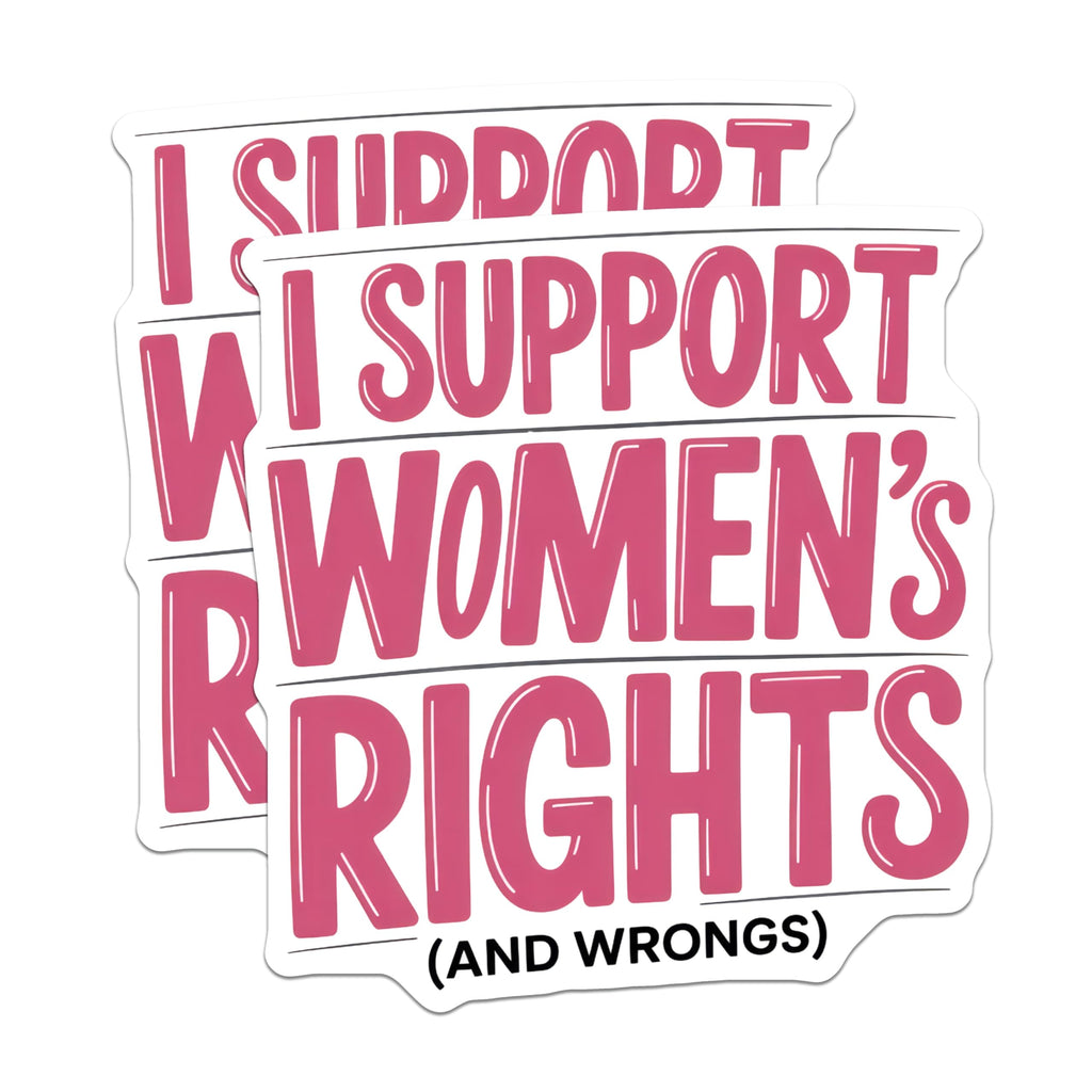 (2 Pack) Women's Rights Stickers - Feminist Stickers - Equality Decals - 5" On Longest Side - Sticks to Smooth Flat Surfaces - Made in USA - BMCS14932