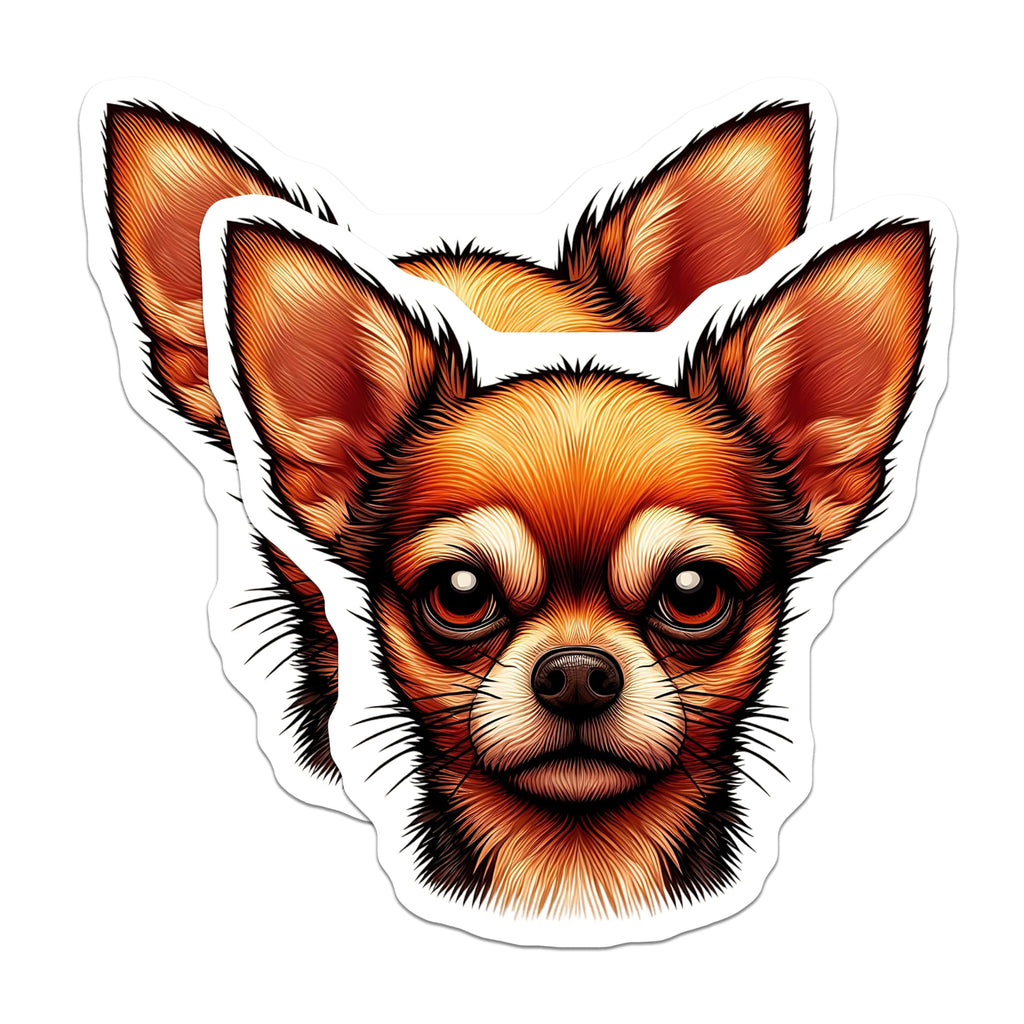 (2 Pack) Chihuahua Dog Magnets - Cute Puppy Art - Refrigerator Magnets - 5" On Longest Side - Premium Magnet - for Cars, Refrigerators, Toolboxes, Lockers - Made in USA - MAG15013