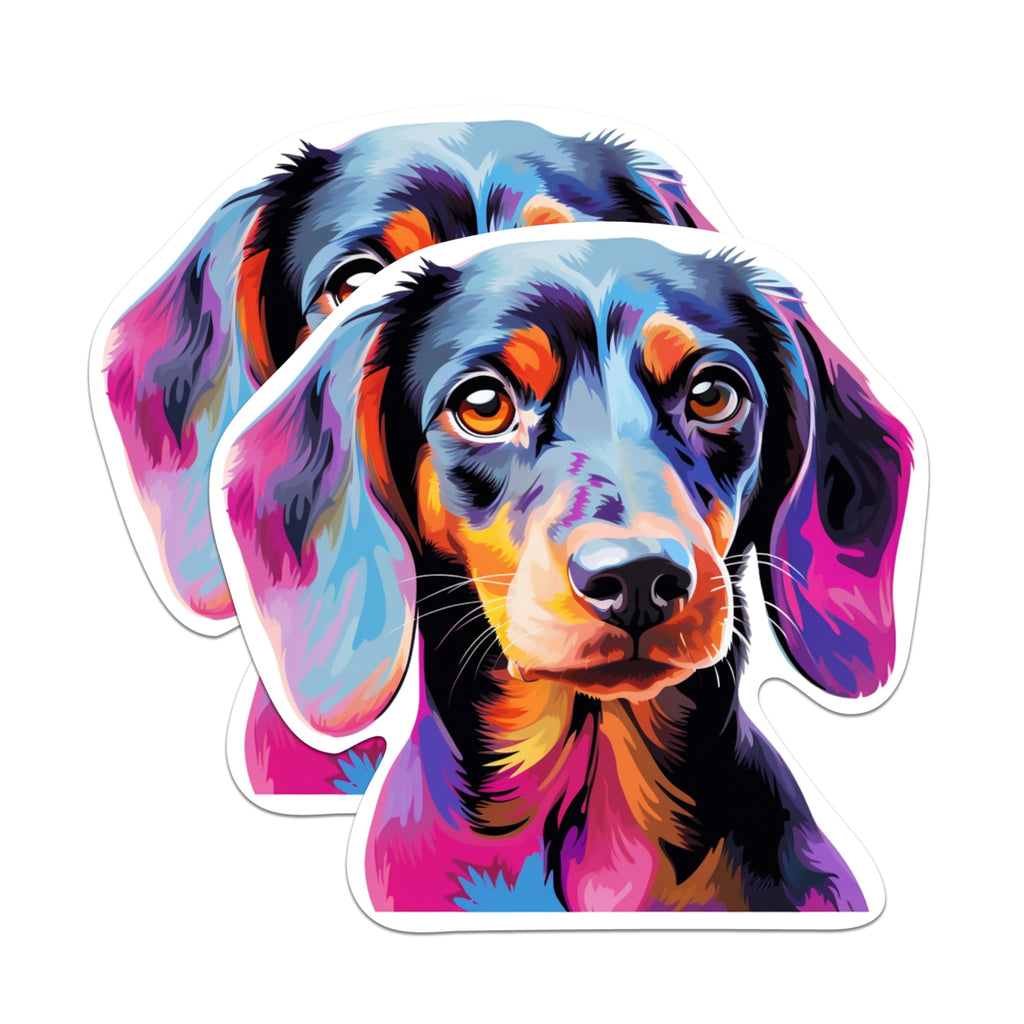 (2 Pack) Dachshund Dog Breed Magnets - 5 Inches On Longest Side - Choose from Over 100 Dog Breeds - for Cars, Refrigerators, Toolboxes - Made in USA - MAG1842