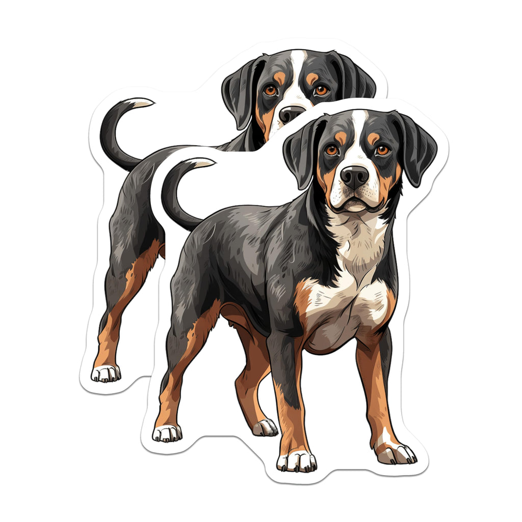 (2 Pack) Greater Swiss Mountain Dog Magnets - Bernese Mountain Dog Art - Dog Lover Fridge Decor - Pet Owner Souvenir - 5 Inches On Longest Side - Thick Durable Magnet - Made in USA - MAG25528
