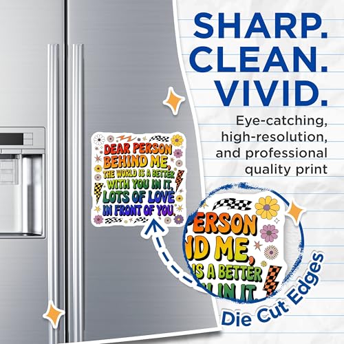 (2 Pack) Positive Message Magnets - Colorful Quote Magnet - Inspirational Words Magnet - Motivational Magnet - 5" On Longest Side - for Cars, Fridges, Toolboxes - Made in USA - MAG3896