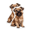 (2 Pack) Cairn Terrier Magnets - Cute Scruffy Dog Art - Pet Lover Refrigerator Decor - 5 Inches On Longest Side - Thick Durable Magnet - Made in USA - MAG23434