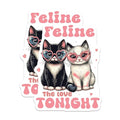 (2 Pack) Cute Cat Magnets - Feline Love - Heart Sunglasses Cats - 5" On Longest Side - for Cars, Fridges, Toolboxes - Made in USA - MAG4393