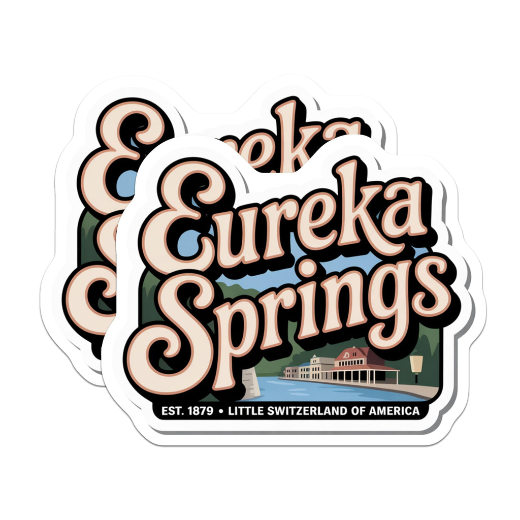 (2 Pack) Eureka Springs Arkansas Magnets - Little Switzerland - Travel Souvenir Decor - 5" On Longest Side - Premium Magnet - for Cars, Refrigerators, Toolboxes, Lockers - Made in USA - MAG17276