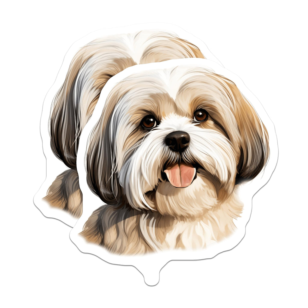 (2 Pack) Shih Tzu Magnets - Dog Breed Pet Lover Decor - Cute Shih Tzu Owner Accessory - Dog Mom Dad - 5 Inches On Longest Side - Thick Durable Magnet - Made in USA - MAG30748