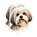 (2 Pack) Shih Tzu Magnets - Dog Breed Pet Lover Decor - Cute Shih Tzu Owner Accessory - Dog Mom Dad - 5 Inches On Longest Side - Thick Durable Magnet - Made in USA - MAG30748