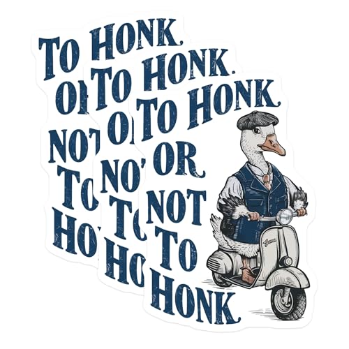 (3 Pack) to Honk Or Not Decals - Funny Goose - Scooter Decal - 3 Inches On Longest Side - Easy Peel & Apply - Made in USA - 3MCS4663