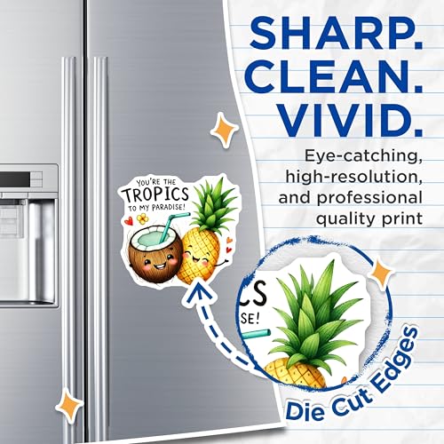(2 Pack) Tropics to My Paradise Magnets Magnets - 5" On Longest Side - Made in USA - Sticks to Refrigerators & Metal Surfaces - MAG8759