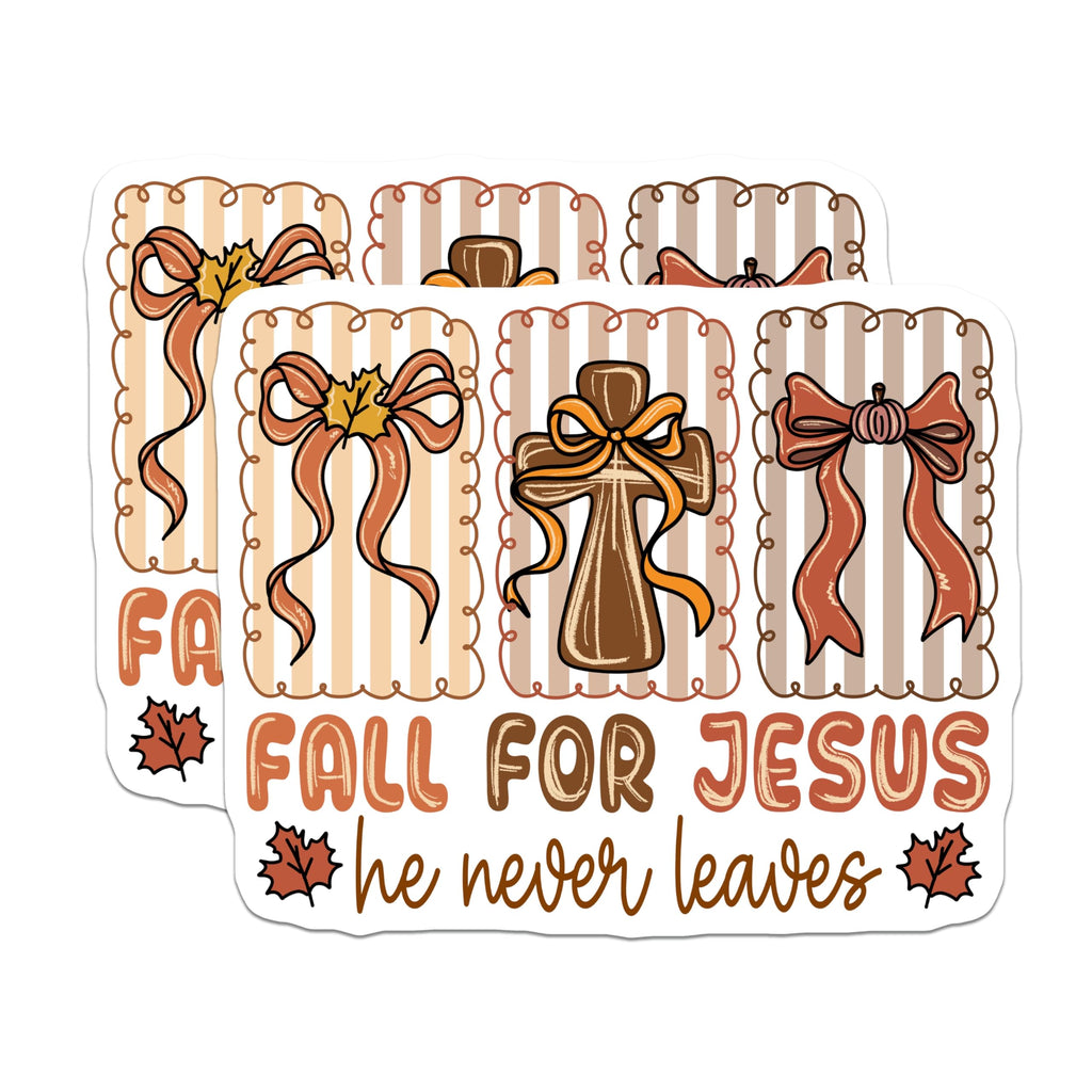 (2 Pack) Fall Jesus Magnets - Christian Religious Autumn Decoration - Scripture Faith Refrigerator Locker Magnets - 5 Inches On Longest Side - Thick Durable Magnet - Made in USA - MAG24786