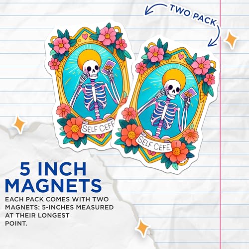 (2 Pack) Fun Decorations Magnet - 5" On Longest Side - Sticks to Smooth Flat Surfaces - Made in USA - MAG9448