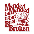 (2 Pack) Mended But Not Broken Magnets - Emotional Healing Magnets - Inspirational Sticker Magnets for Positivity- 5" On Longest Side - for Fridges, Toolboxes, Cars - Made in USA - MAG2880