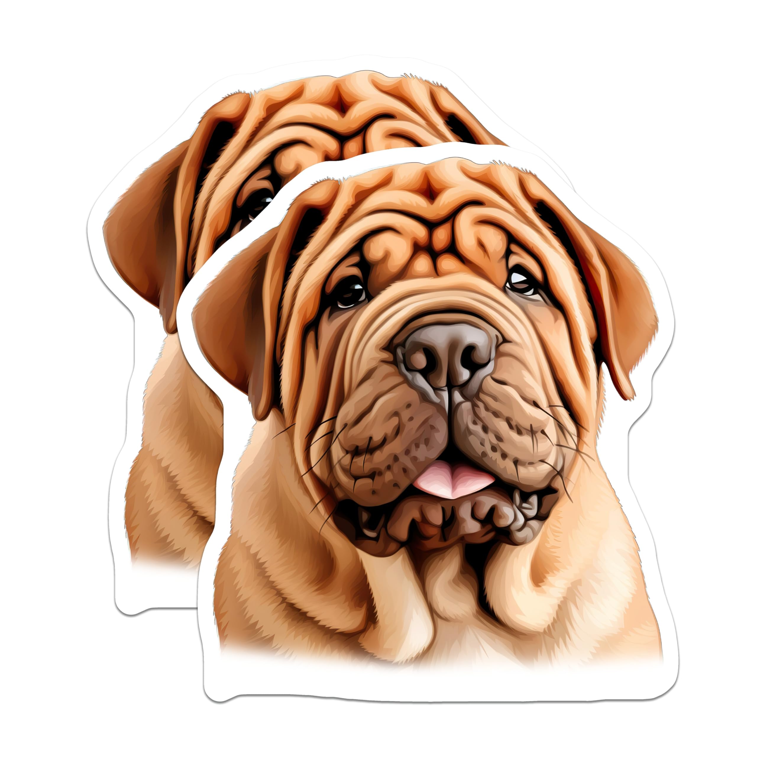 (2 Pack) Cute Mastiff Puppy Magnets - Dog Lover Decor - Pet Parent Kitchen Fridge Magnet - 5 Inches On Longest Side - Thick Durable Magnet - Made in USA - MAG28788