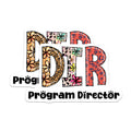 (2 Pack) Program Director Magnets - Floral Animal Print Decor - Fun Office Home Magnets - 5" On Longest Side - Premium Magnet - for Cars, Refrigerators, Toolboxes, Lockers - Made in USA - MAG14886