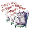 (3 Pack) Grumpy Cat Decals - Funny Cat - Reading Newspaper - 3 Inches On Longest Side - Easy Peel & Apply - Made in USA - 3MCS7315