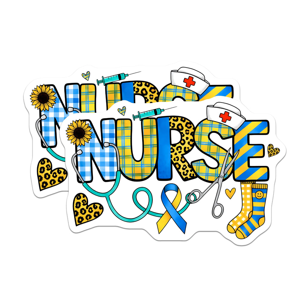 (2 Pack) Nurse Magnets - Healthcare Professional Decor - RN Graduation Appreciation Gift - 5 Inches On Longest Side - Thick Durable Magnet - Made in USA - MAG25341